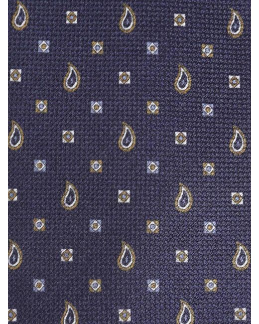 Corbata Motivo Paisley Brioni de hombre de color Blue