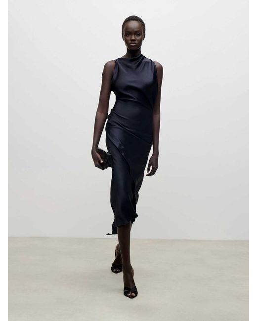 Victoria Beckham Blue Kyra Midi Dress