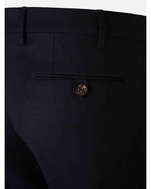 Berwich Blue Wool Dress Trousers for men