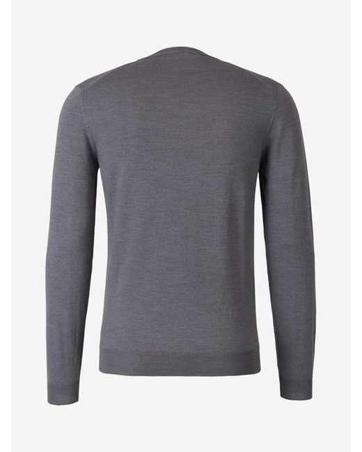Zanone Gray Wool Knitted Sweater for men