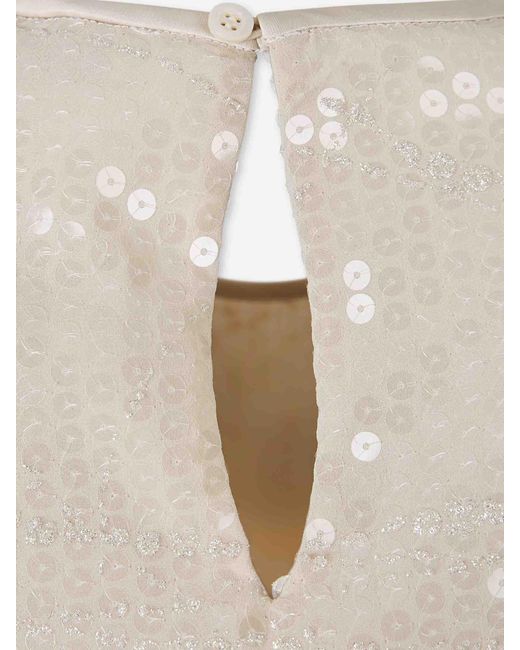 Peserico White Top Sequins