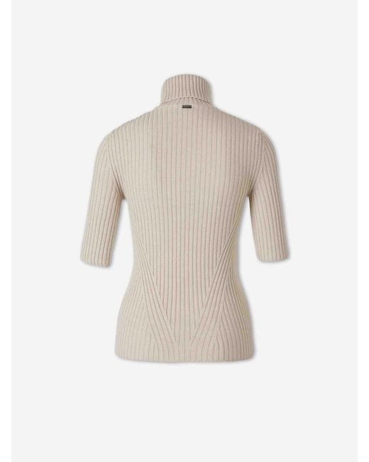 Herno White Short Sleeve Sweater