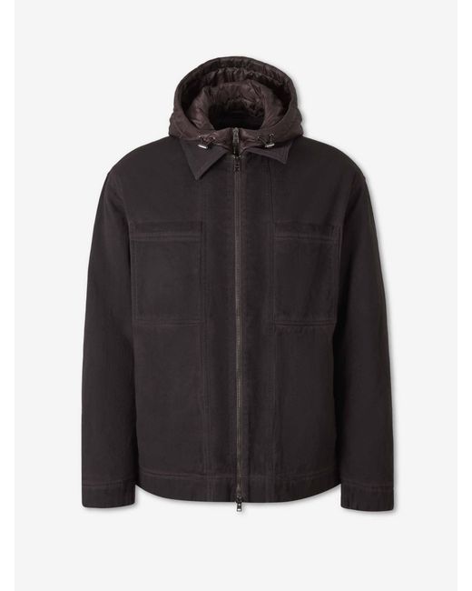 Herno Black Cotton Padded Jacket for men