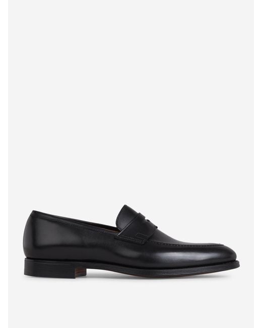 Crockett and Jones Black Sydney Loafers for men