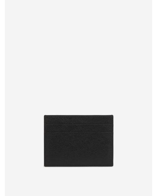 Tarjetero Piel Logo di Balenciaga in Black da Uomo