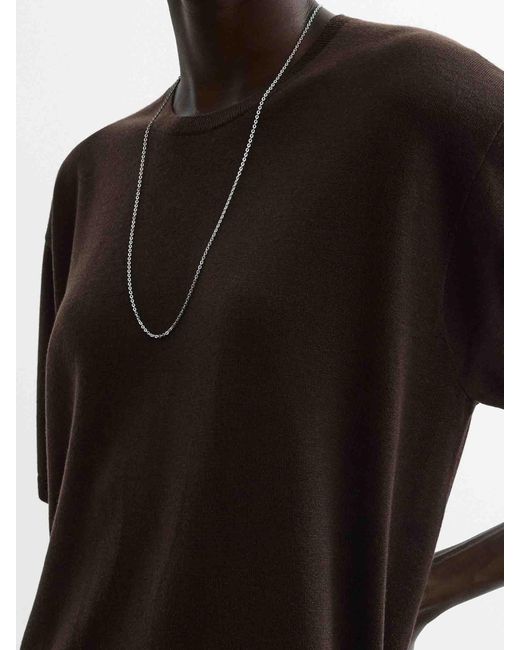 Totême Black Fine Knit T-Shirt