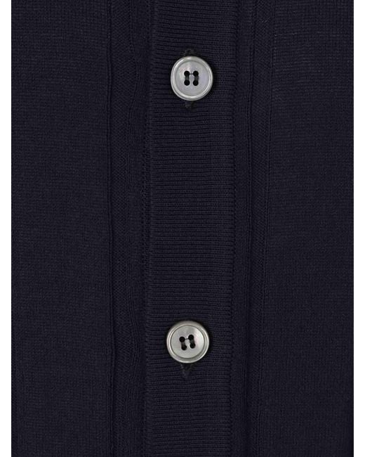 Santa Eulalia Blue Short Sleeve Cardigan for men