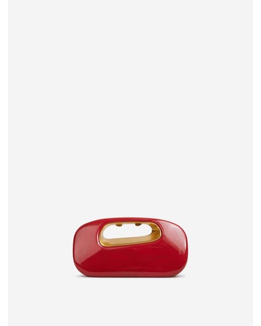 Cult Gaia Red Clutch Amara