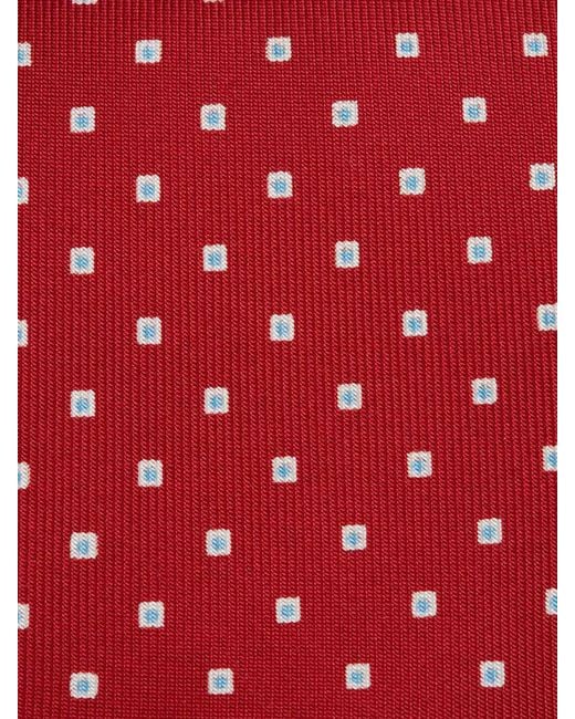 Marinella Red Floral Silk Tie for men