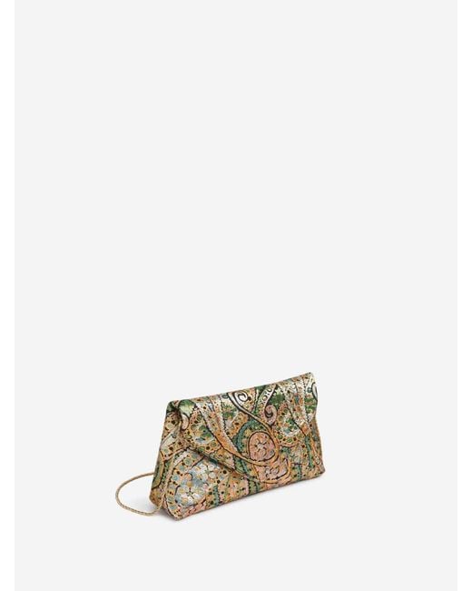 Dries Van Noten Natural Jacquard Envelope Bag