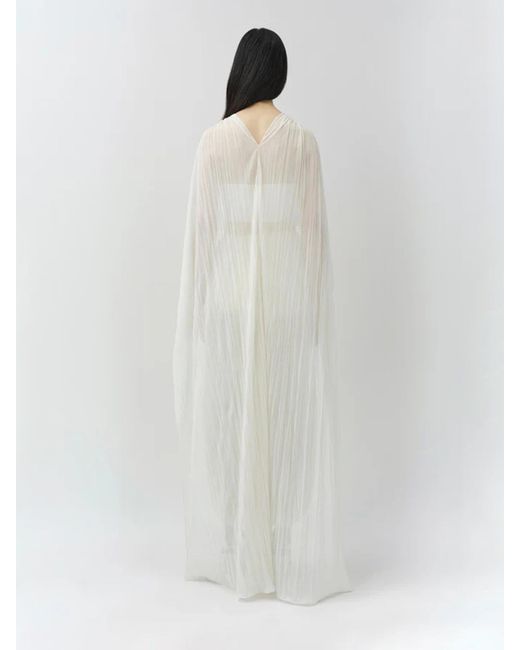 Jonathan Simkhai White Asymmetrical Pleated Cape