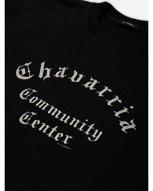 Willy Chavarria Black Community Center T-Shirt for men