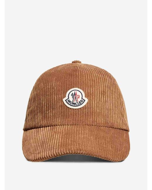 Moncler Brown Cord-Baseballkappe