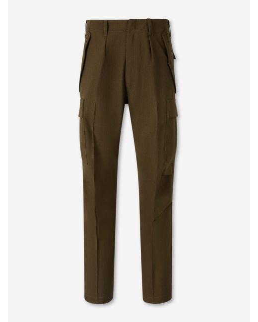 Tom Ford Green Cashmere Cargo Pants for men