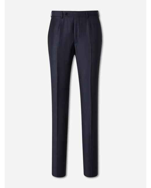 Zegna Blue Straight Wool Suit for men