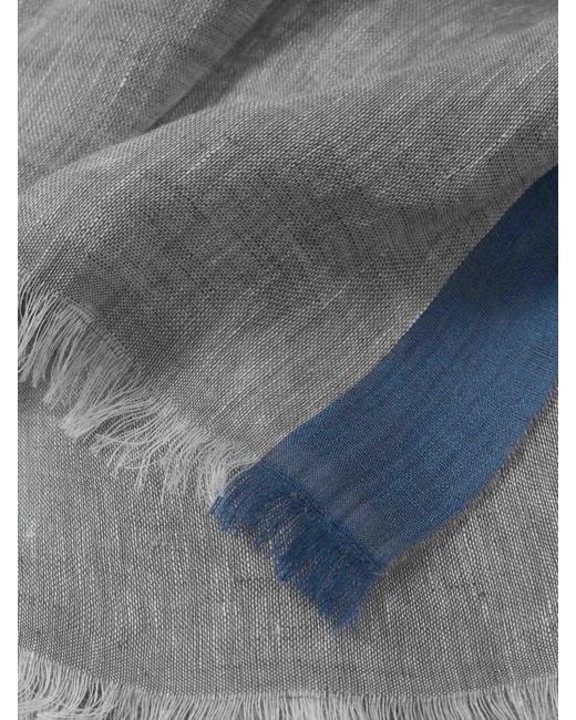 Santa Eulalia White Linen Scarf for men