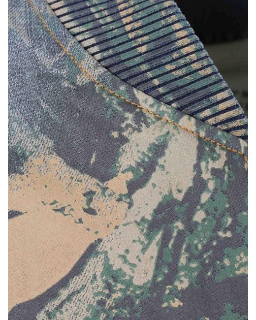 Veste Bombardier En Denim Acne pour homme en coloris Blue