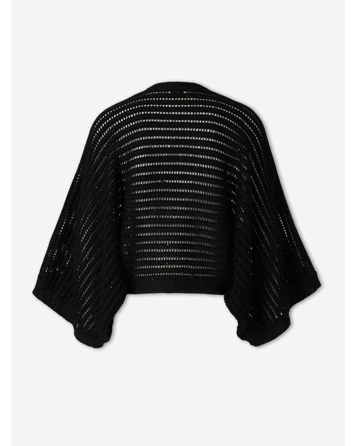 Peserico Black Cotton Knit Jersey