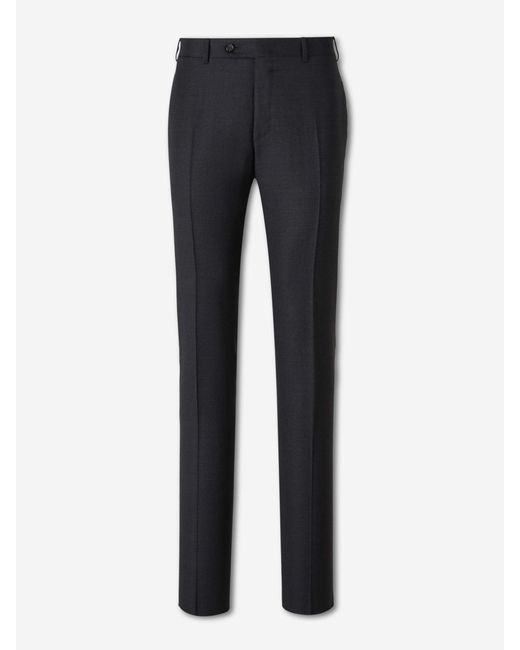 Canali Black Straight Wool Suit for men