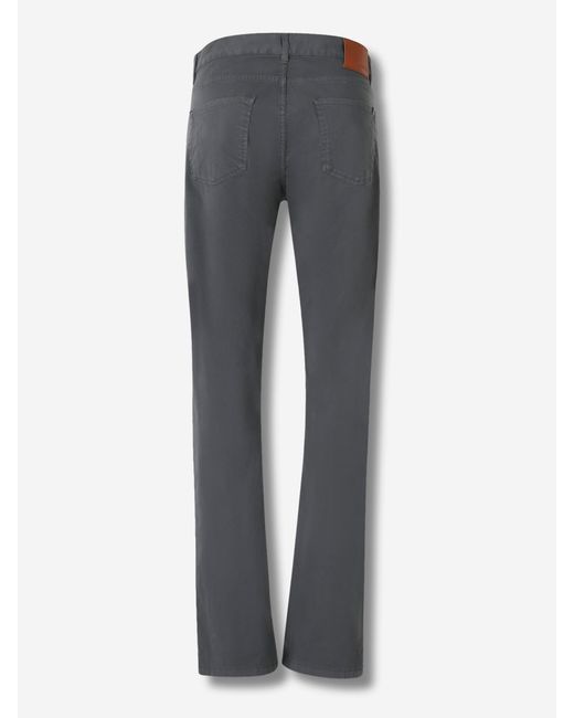Canali Gray Regular Straight Leg Trousers for men