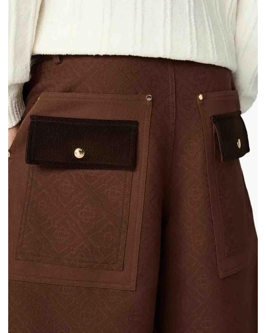 Casablanca Brown Monogram Cotton Bermuda Shorts for men