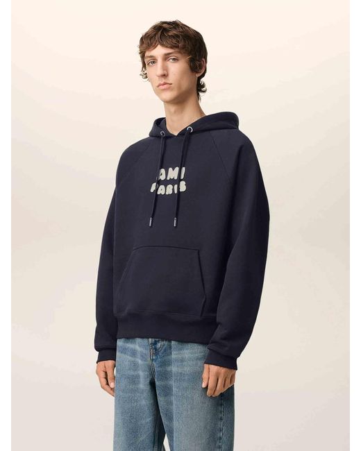 Sudadera Capucha Algodón AMI de hombre de color Blue