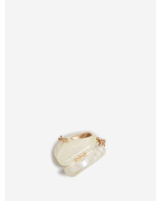 Cult Gaia Natural Althea Clutch Bag