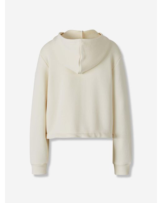 Moncler White Kapuzenpullover Mit Reißverschluss