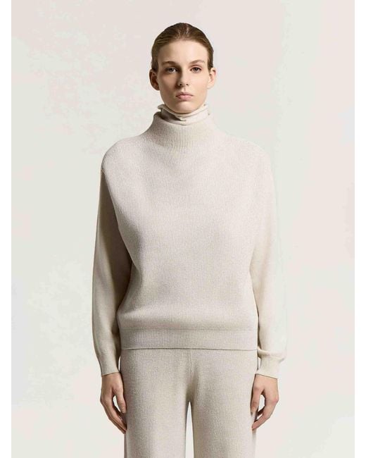 Peserico White Turtleneck Sweater