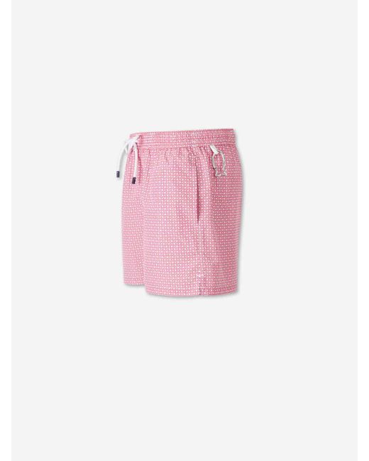 Fedeli Pink Printed Swimsuit for men