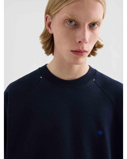 Jil Sander Blue Crew Neck Sweatshirt for men
