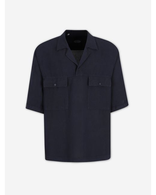 Vincenzo Di Ruggiero Blue Casual Short Sleeve Shirt for men