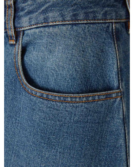 Alaïa Blue Balloon Wide Leg Jeans