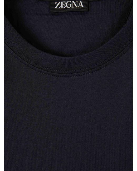 Zegna Black Short Sleeve T-Shirt for men