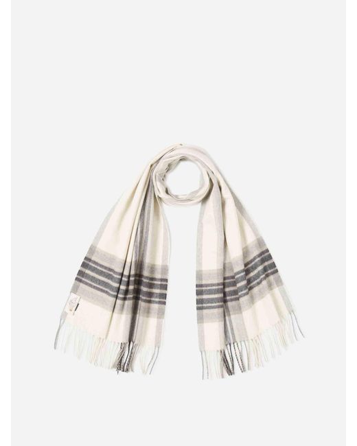 Santa Eulalia Natural Cashmere Checked Scarf for men