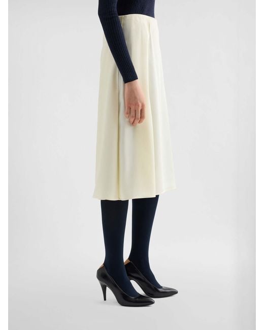 Jil Sander Natural Reverse Pleated Skirt