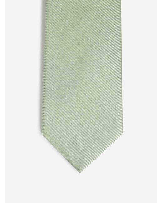 Petronius Green Plain Silk Tie for men