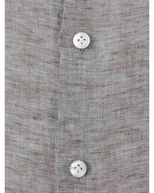 Camisa Jaspeada Lino Santa Eulalia de hombre de color Gray