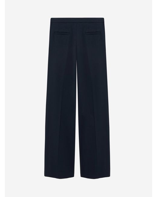 Dorothee Schumacher Blue Emotional Essence Viscose Pants Midnight