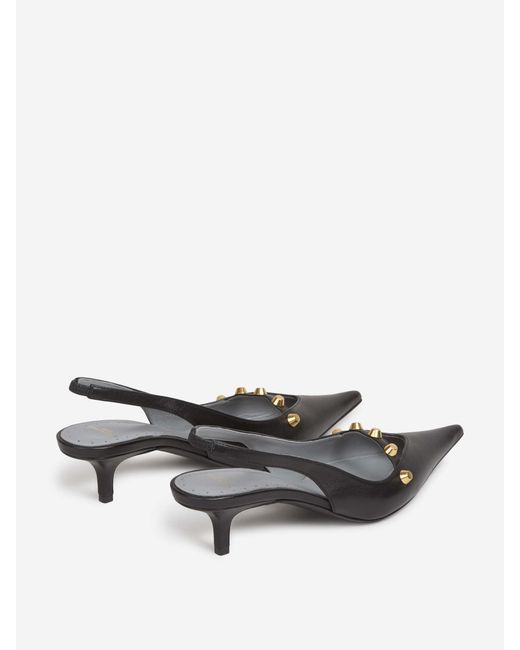 Balenciaga White Slingbacks With Studs
