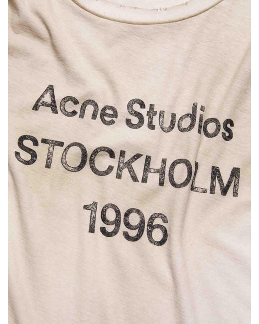 Acne White 1996 Printed T-Shirt for men