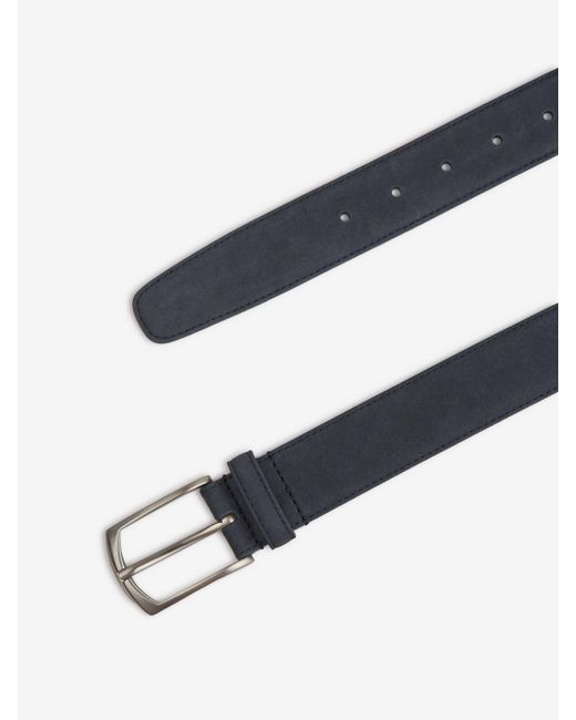Santa Eulalia Blue Plain Leather Belt for men