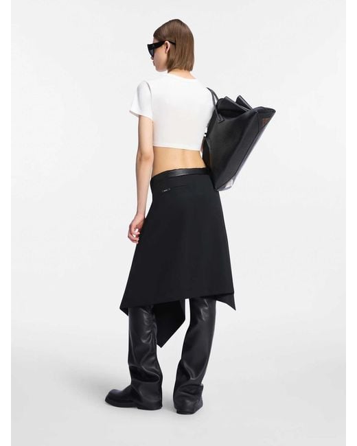 The Attico Blue Mini Wrap Skirt