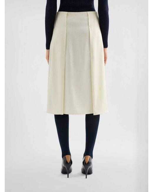 Jil Sander Natural Reverse Pleated Skirt