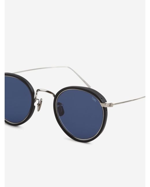 Eyevan 7285 Blue Round Sunglasses for men