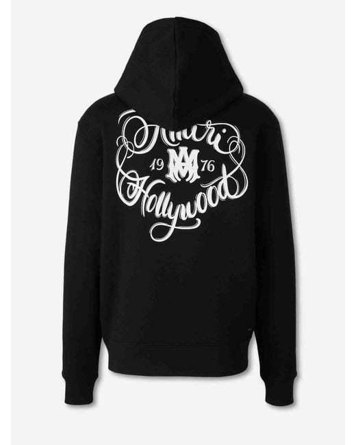Sudadera Capucha Logo Amiri de hombre de color Black