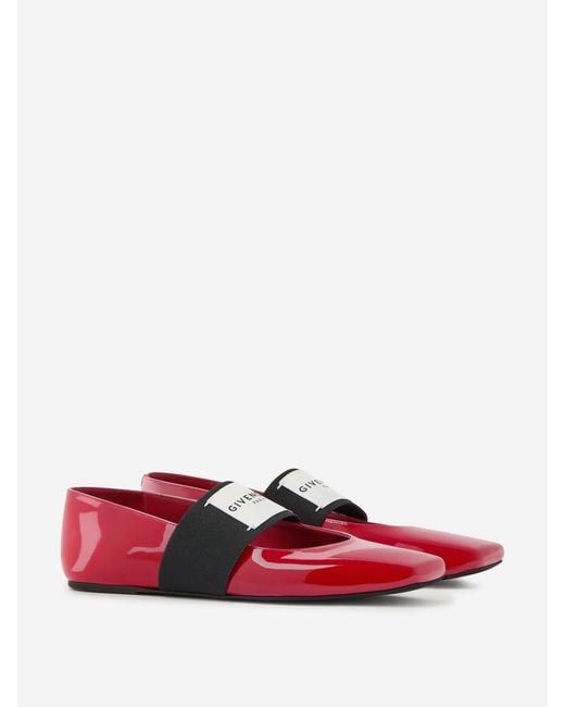 Ballerine Sliced Square di Givenchy in Red
