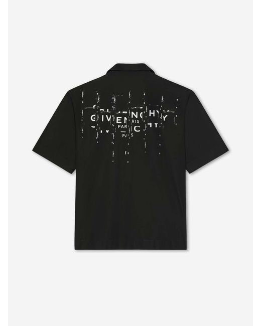 Camisa Algodón Logo Givenchy de hombre de color Black