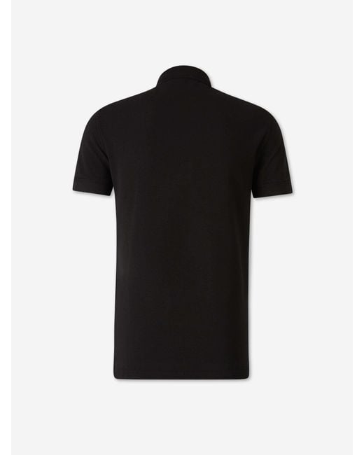 Tom Ford Black Plain Cotton Polo Shirt for men