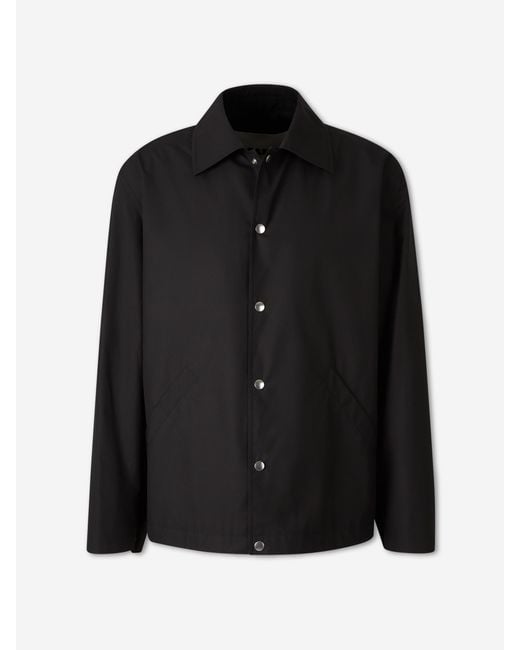 Jil Sander Black Logo Overshirt for men